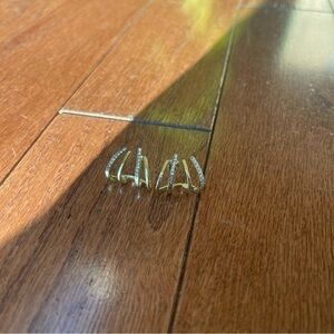 Gold Tone Jewel Huggie Earrings